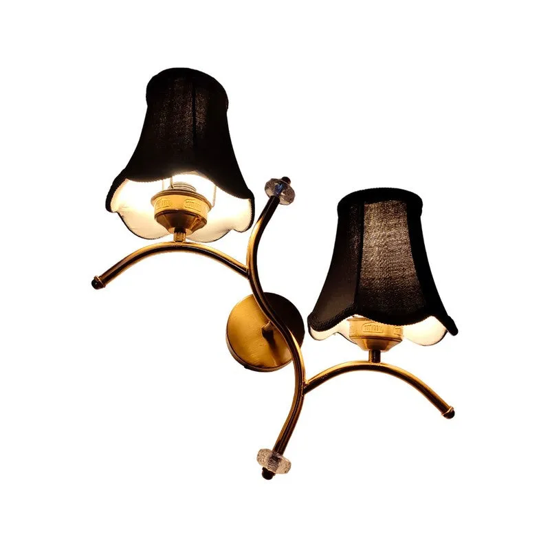 Aure lume Twin Cotton Wall Lamp - Black media 7
