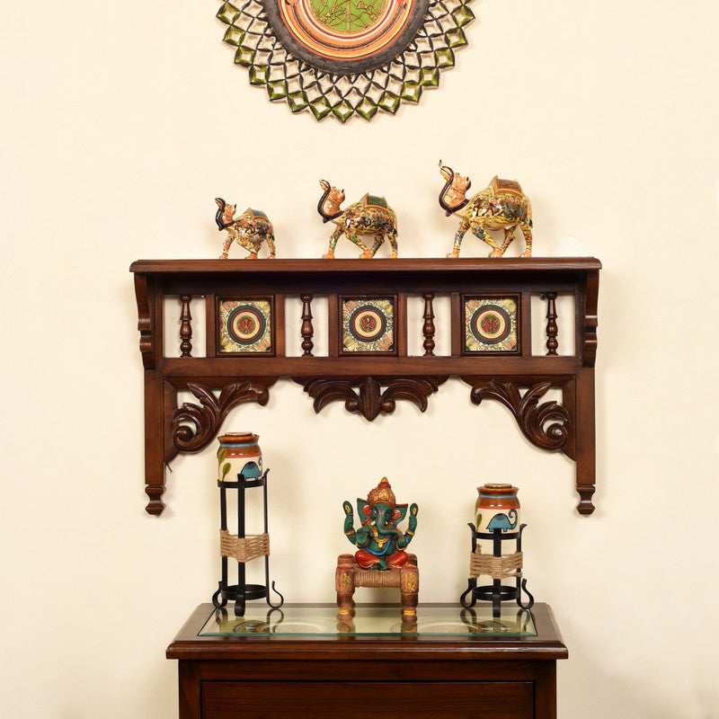 Aria Teak Wood Shelve