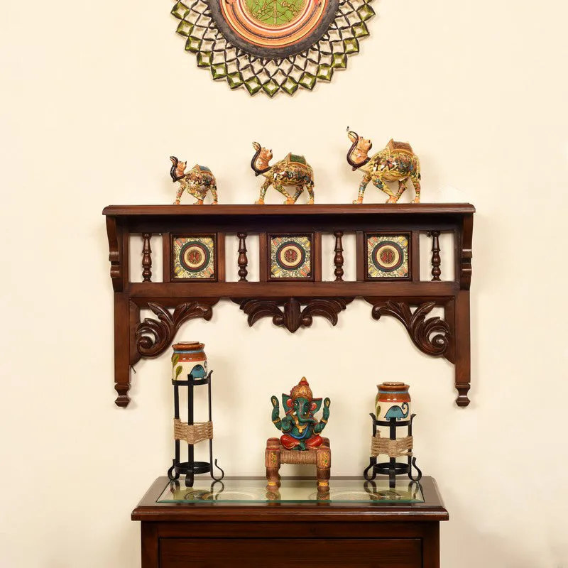 Aria Teak Wood Shelve media 1