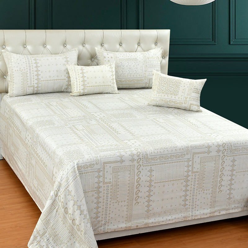 Mathieu Cotton Bedding Set (Beige/210 TC) - Five Piece Set media 3