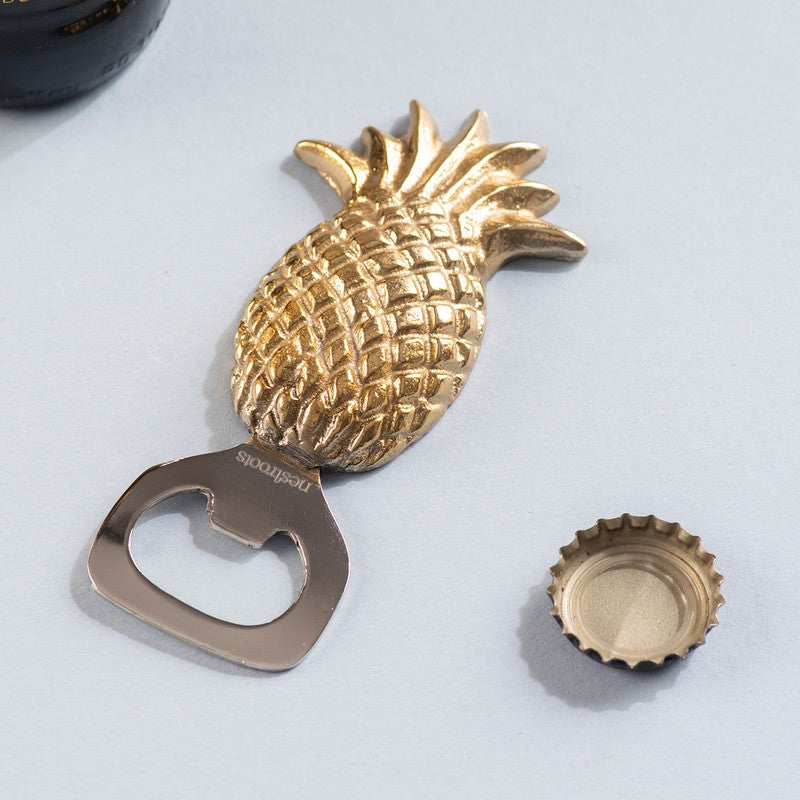 Tropical Twist Stainless Steel Bottle Opener - Gold