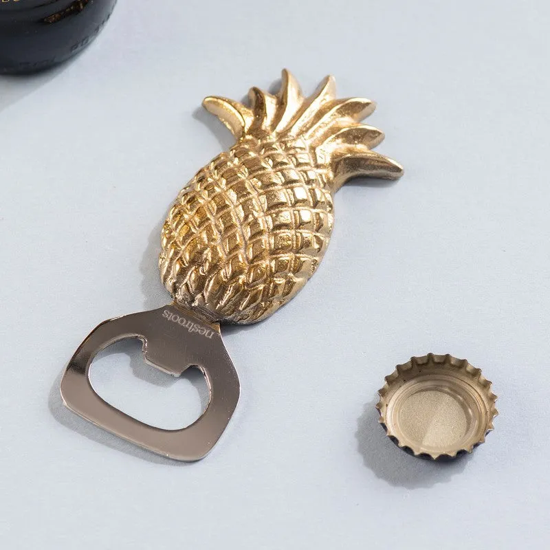 Tropical Twist Stainless Steel Bottle Opener - Gold media 1