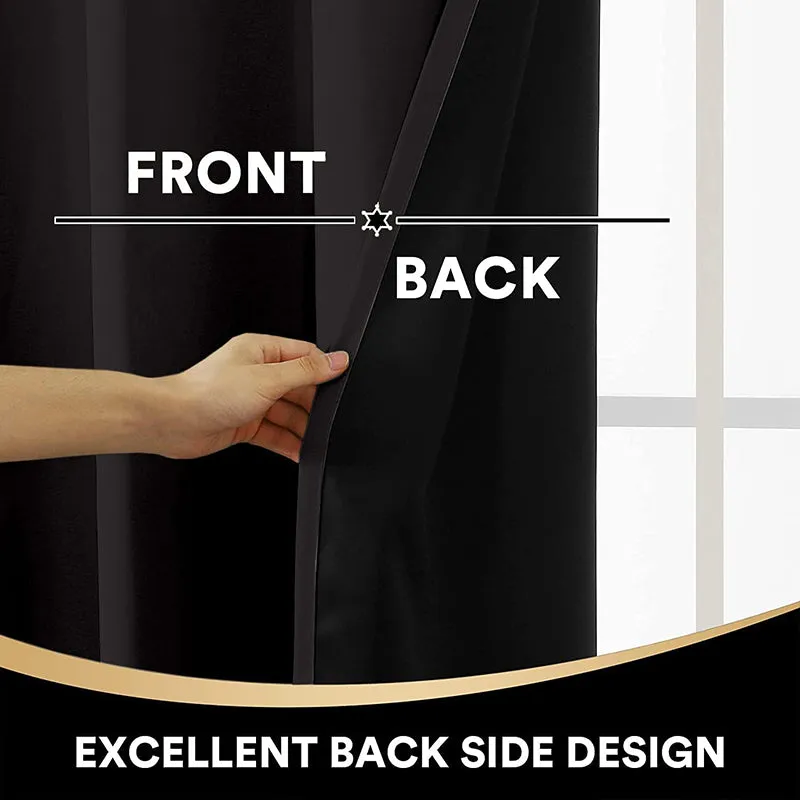 Noir Double Pinch Pleat Blackout Curtain - Black media 5