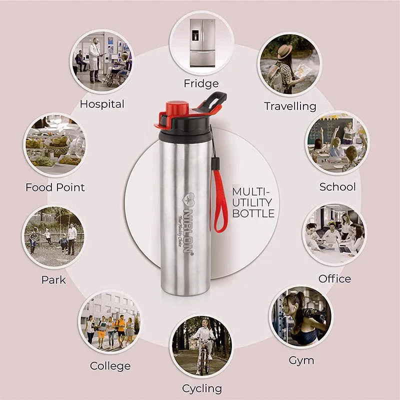 Solene Stainless Steel Water Bottle (Orange) - 900 mL media 6