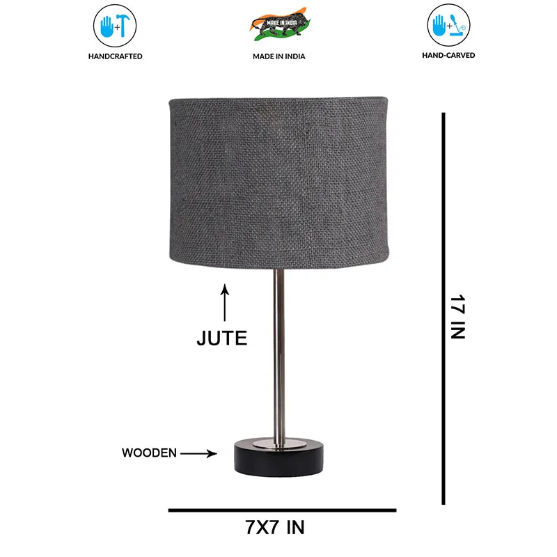 Sienna I Rodin Wooden Table Lamp - Grey,Silver,Black media 7