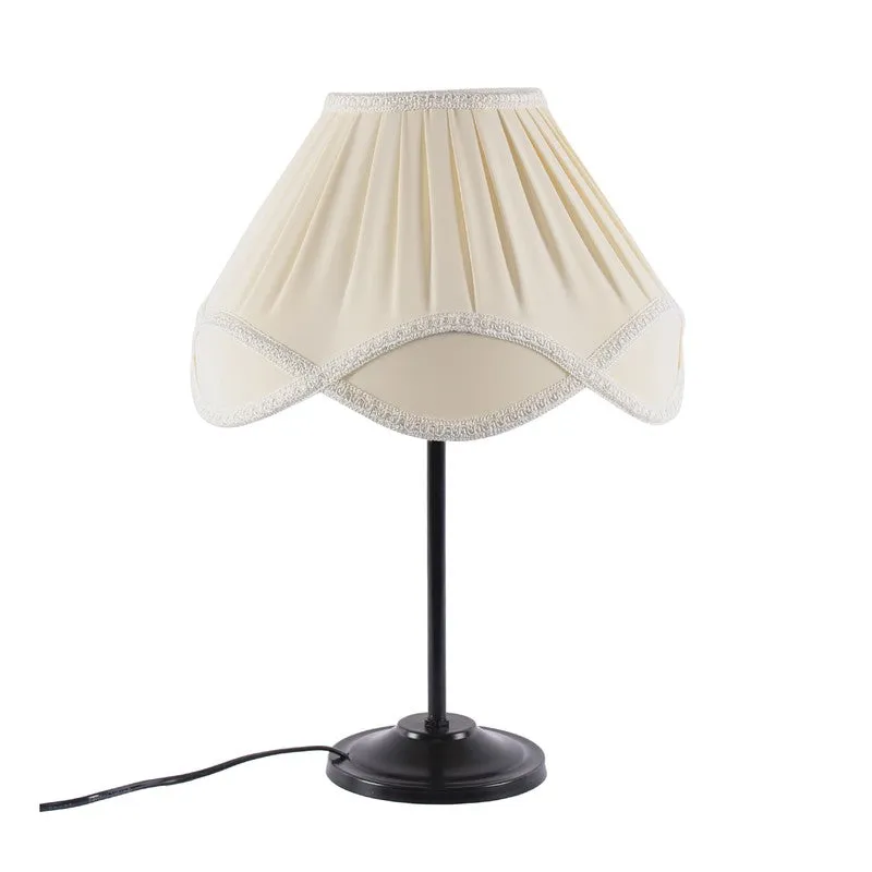 Flamiraen Cotton Table Lamp With Iron Base - Ivory media 5