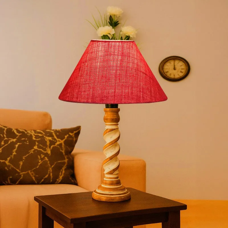 Modera Zyve Wooden Table Lamp - Pink media 3
