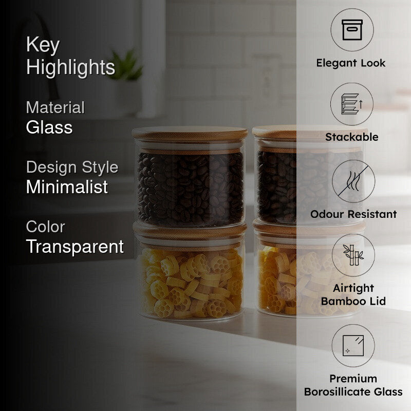 Potty Glass Jar (300 mL Each) - Set Of Four media 2