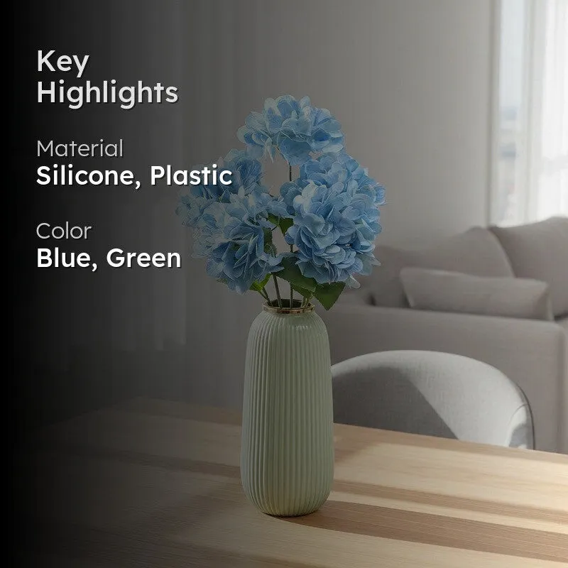 Blossira Hydrangea Silicone Artificial Flower - Blue media 2