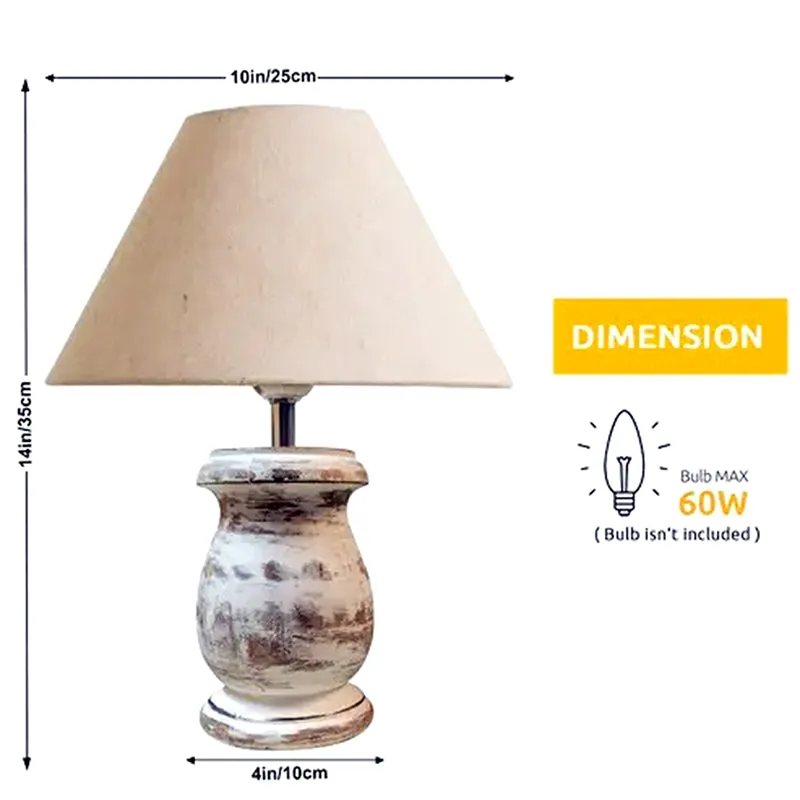 Aliora Wooden Table Lamp - Beige media 5