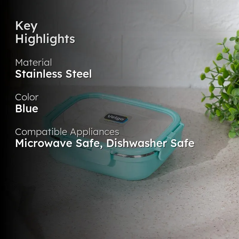 Vaults Microwave Safe Lunch Box (Blue) - 575 mL media 2