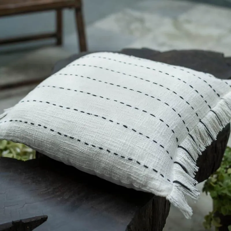 Dottie Embroidered Cotton Cushion Cover media 3