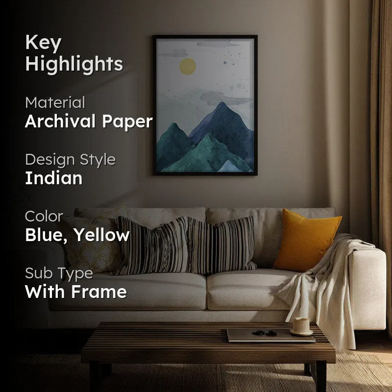 Azure Peaks Archival Paper Wall Art With Frame media 2