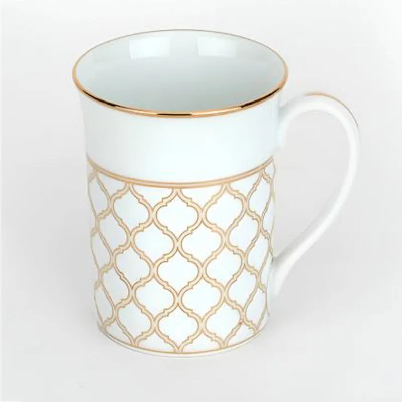 Noritake Eternal Palace Porcelain Coffee Mug (White,Gold) - 280 mL media 7
