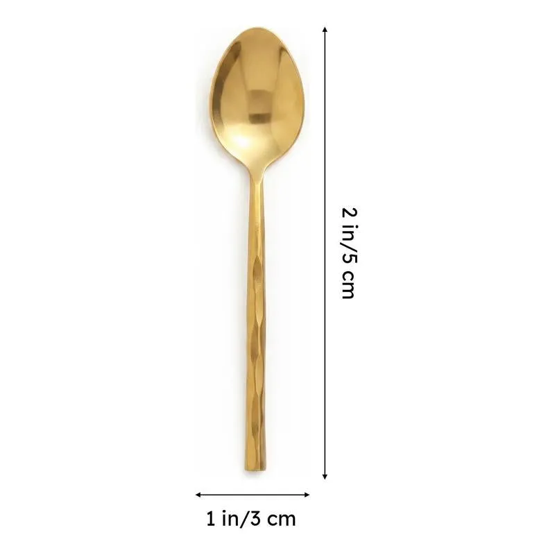 Himo Gold Hammered Tea Spoon media 5