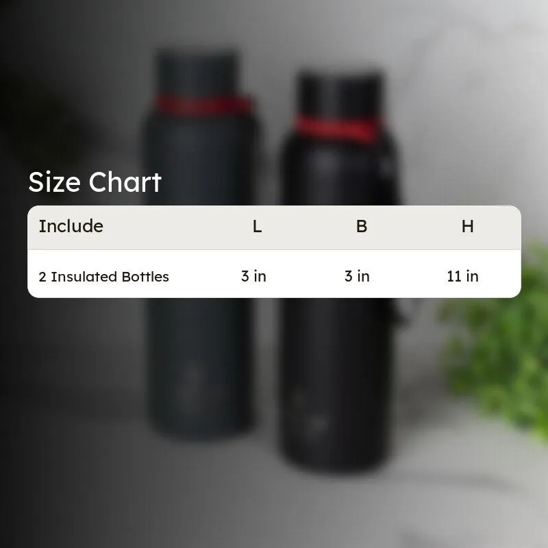 Aqueous Hot & Cold Thermos Water Bottle (Grey & Black, 750 mL Each) - Set Of Two media 6