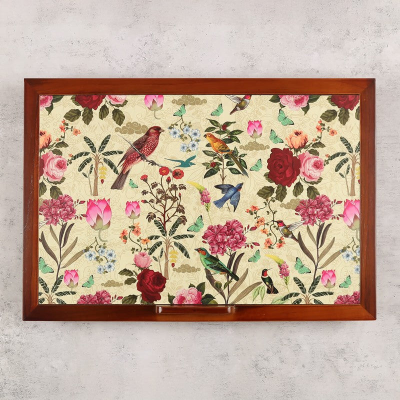 India Circus Teak Wood Bird Land Laptop Table media 6
