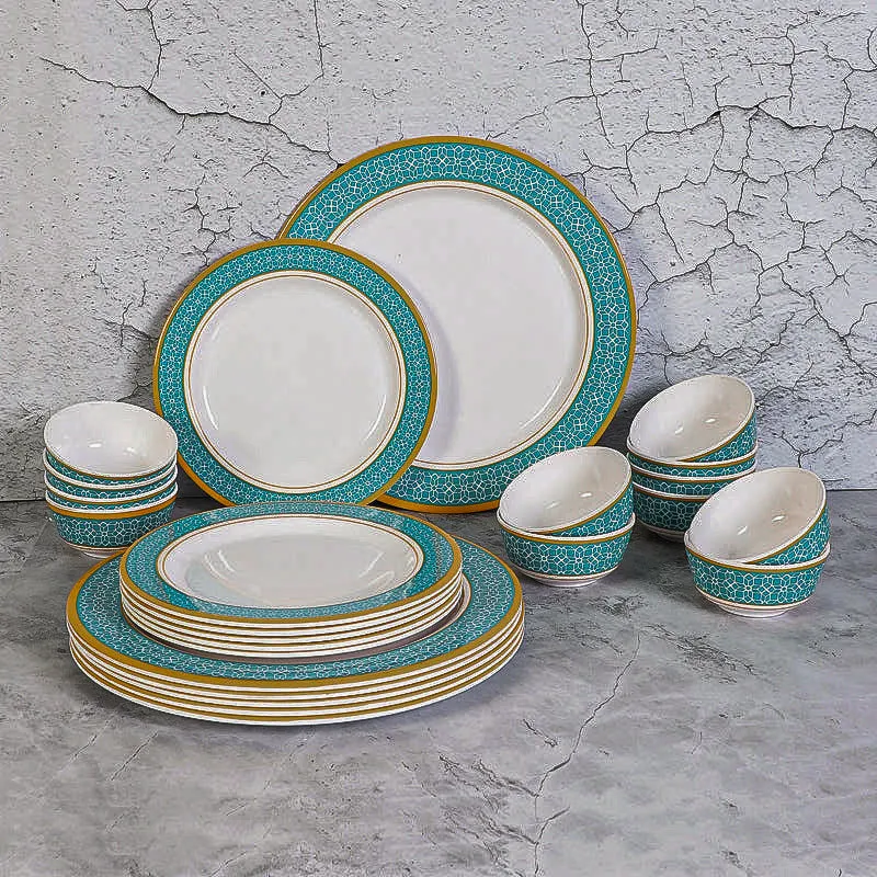 Cubicio Ethnic Melamine Dinner Set - 24 Piece Set media 1