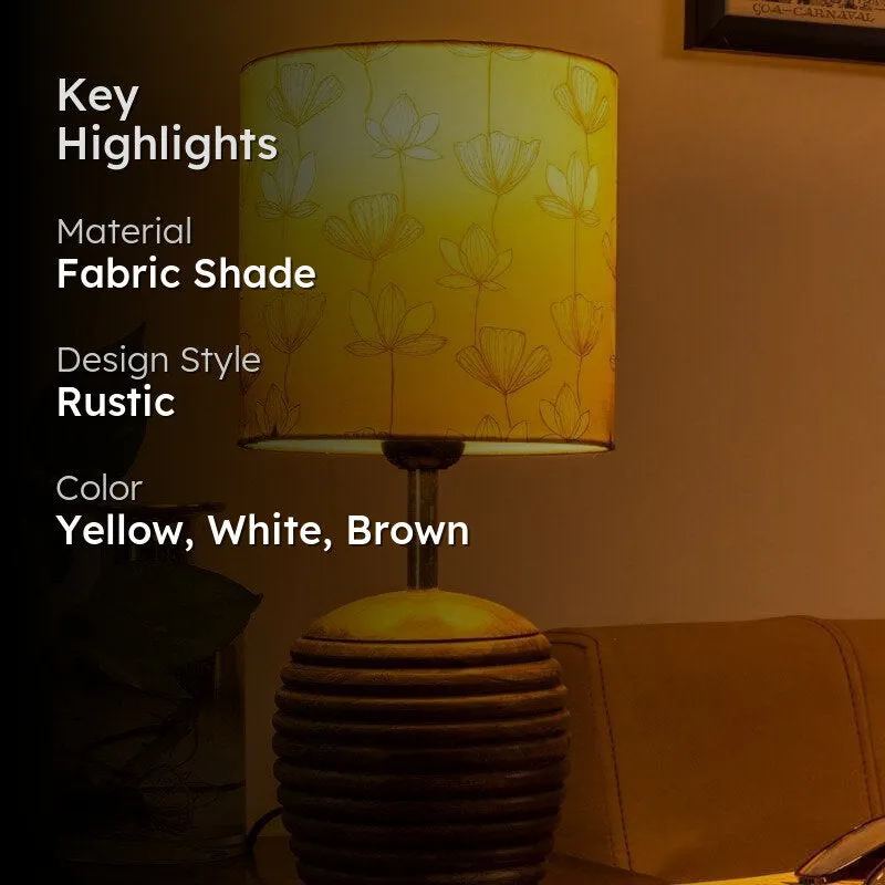 Sunkissed Dome Fabric Table Lamp - Yellow,White media 2