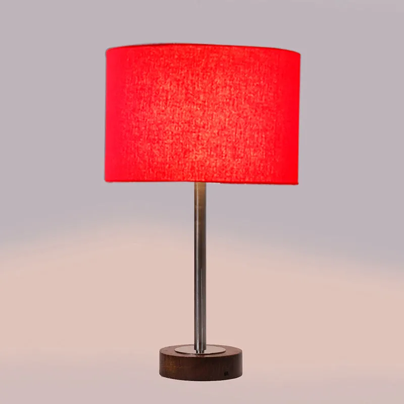 Cotin I Rodin Wooden Table Lamp - Red,Silver,Brown media 5