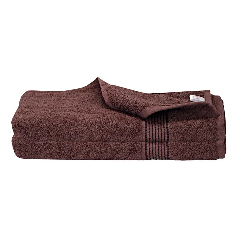 Nuage Cotton Bath Towel (Brown) - Set Of Two media 3