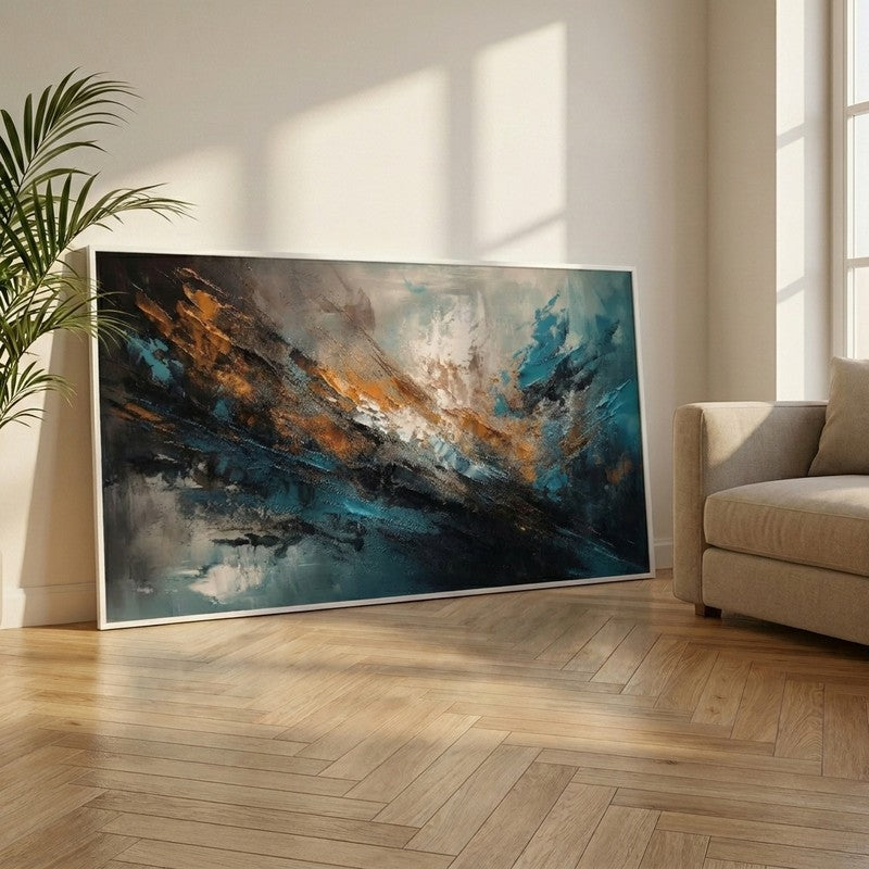 Stormstroke Elegance Canvas Wall Painting With Frame