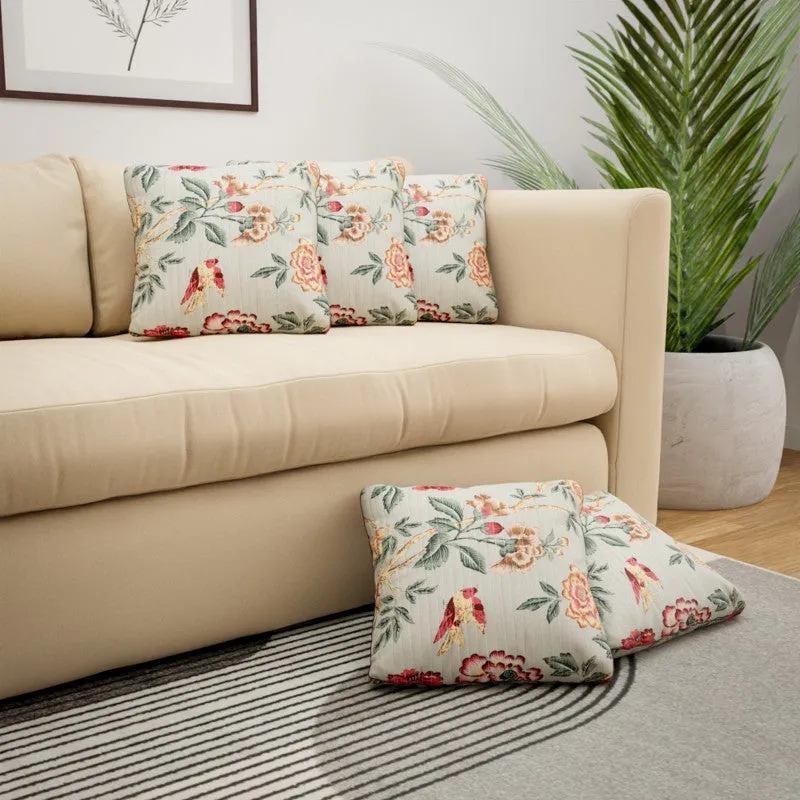 Blossom Trails Cotton Cushion Covers - Set Of Five media 4