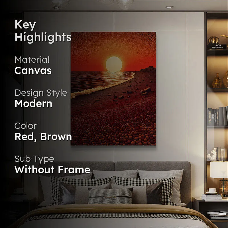 Sunset Waves Wall Painting media 2