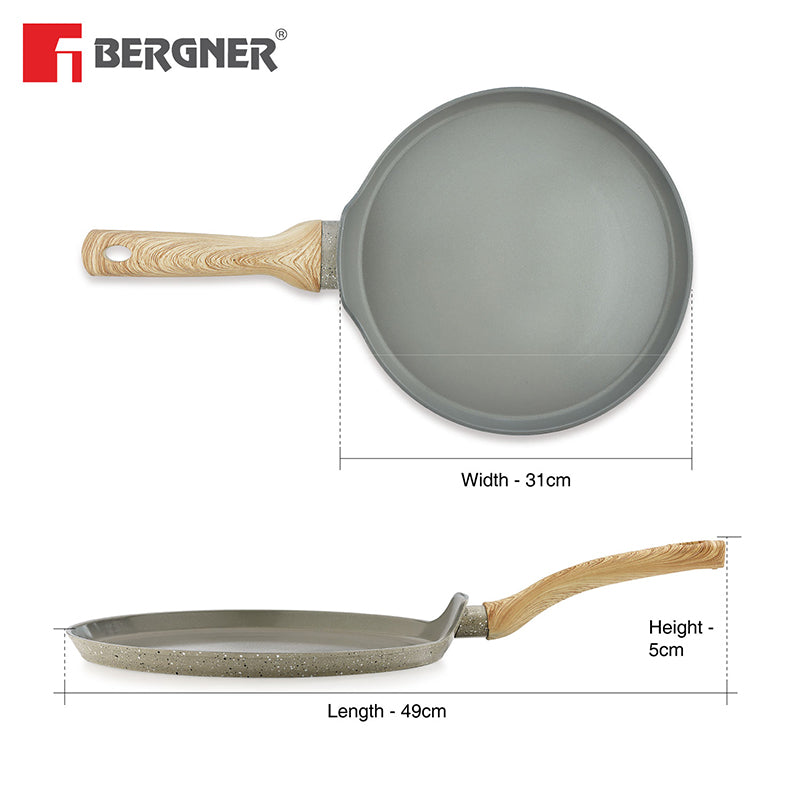 Bergner Ever Glide Induction Safe Non-Stick Dosa Tawa - 31 cm media 8