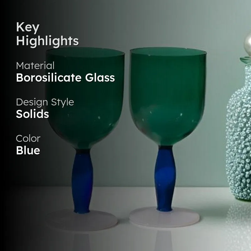 Ocean Breeze Goblet Glasses(280 mL) - Set Of Two media 2