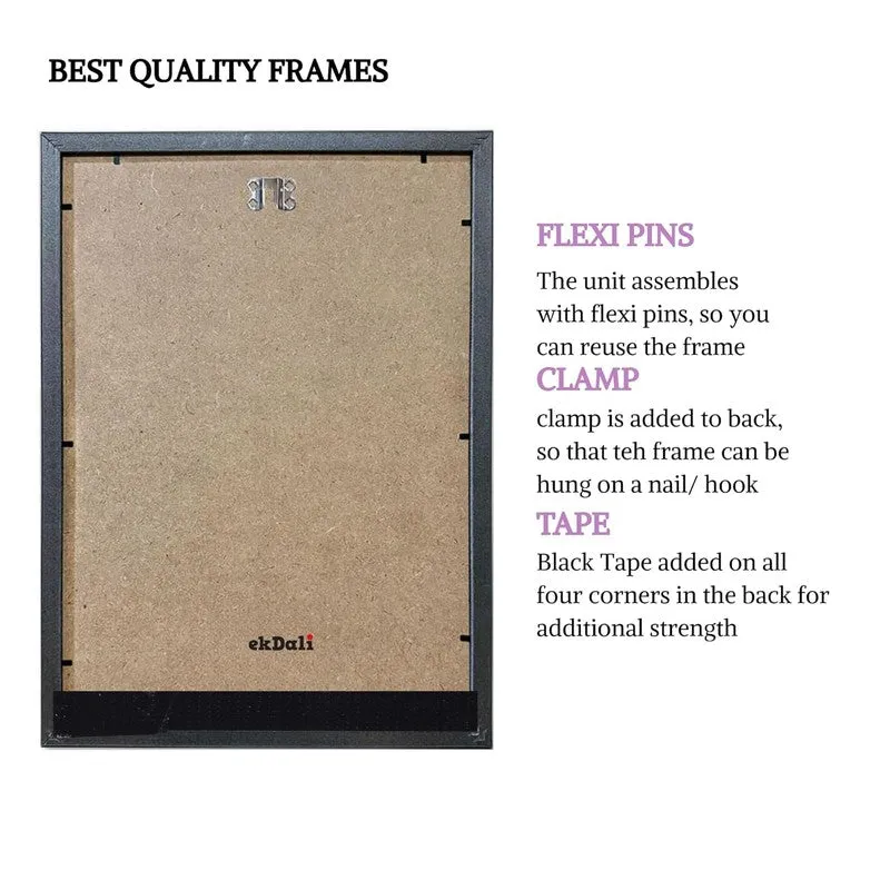 Aqua Bliss Paper Wall Painting With Frame - Brown media 6