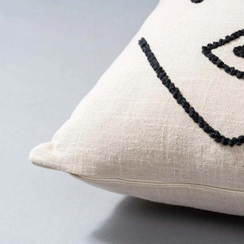 Inaya Embroidered Abstract Cushion Cover - Square media 4