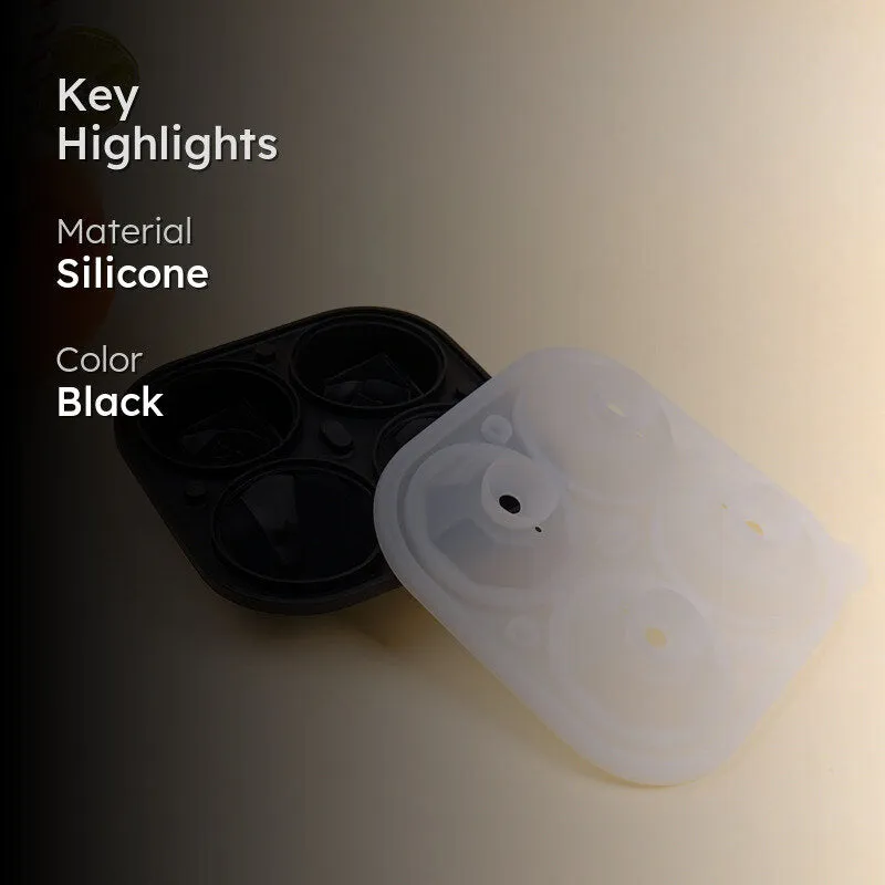 Rose Trio Silicone 4-Cube Ice Mould - Black media 2