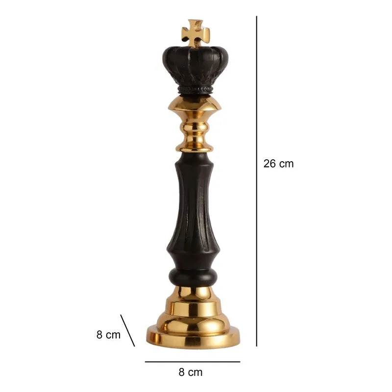 Victoris King Chess Piece- Gold,Black media 6