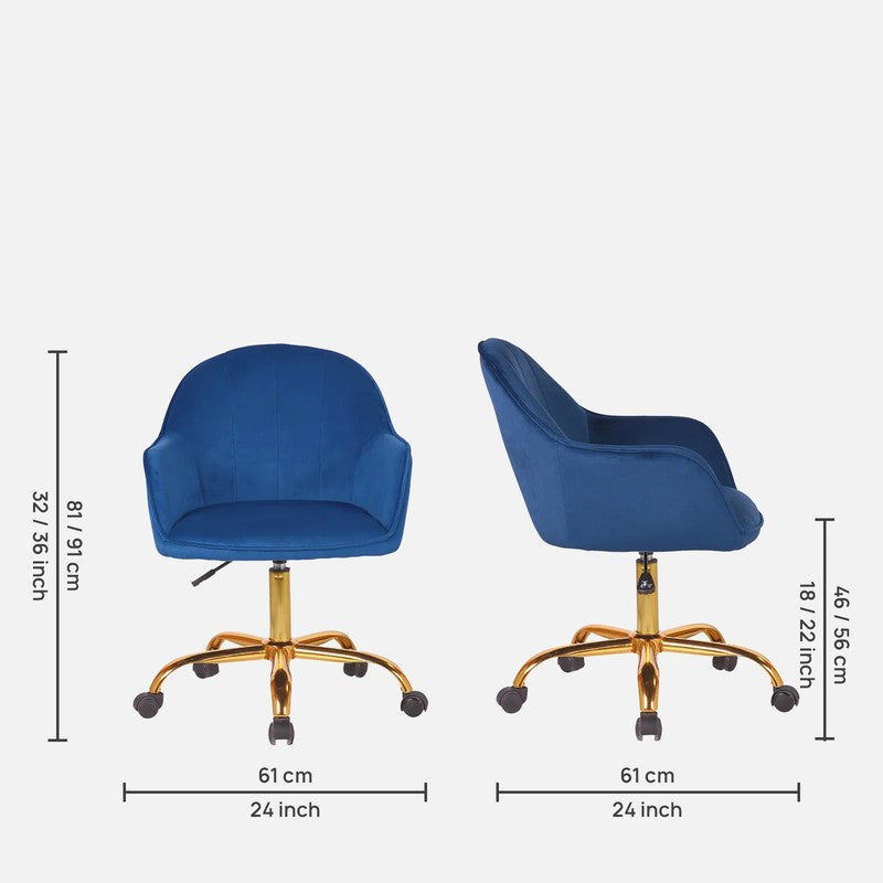 Chairon Metal Office Chair  -  Blue media 7