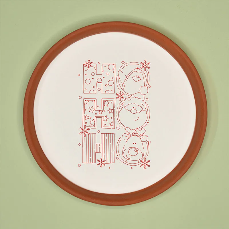 Ho Ho Ho Terracotta Wall Plate media 4