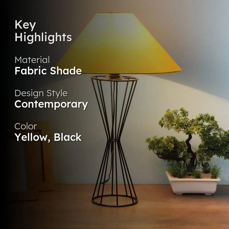 Sunglow Briar Fabric Table Lamp - Yellow,Black media 2