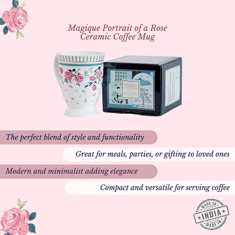 Magique: Portrait of a Rose Bone China Coffee Mug - 250 mL media 5
