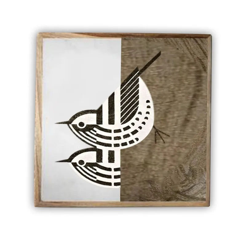 Whispering Birds Marble Wall Art - 10 Inches media 3