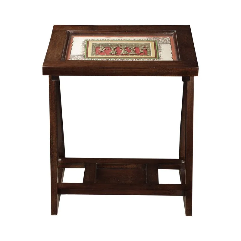 Tulip Teak Wood Side Table media 6