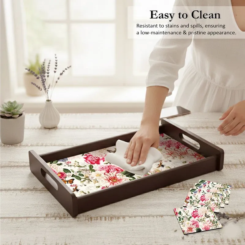 EchoServe Serving Tray with 4 Coasters - Five Piece Set media 5