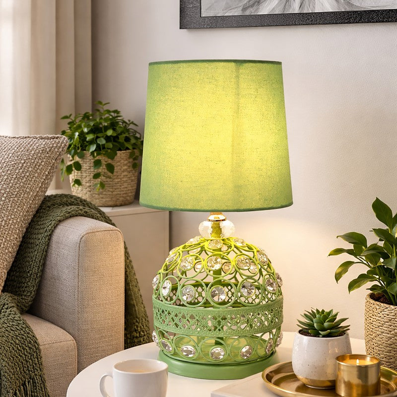 DomeNest Metal Table Lamp - Green