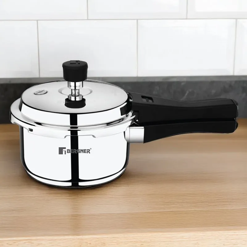 Bergner Stainless Steel Pressure Cooker With Outer Lid - 2000 mL media 1