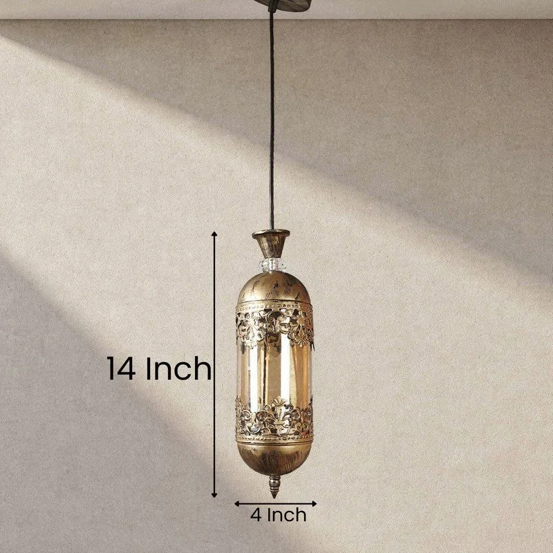 Old World Lantern Iron Ceiling Lamp media 8