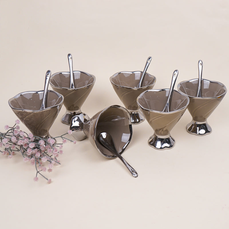 Abriya Brown Ice Cream Cup (200 ML) - Twelve Piece Set media 4