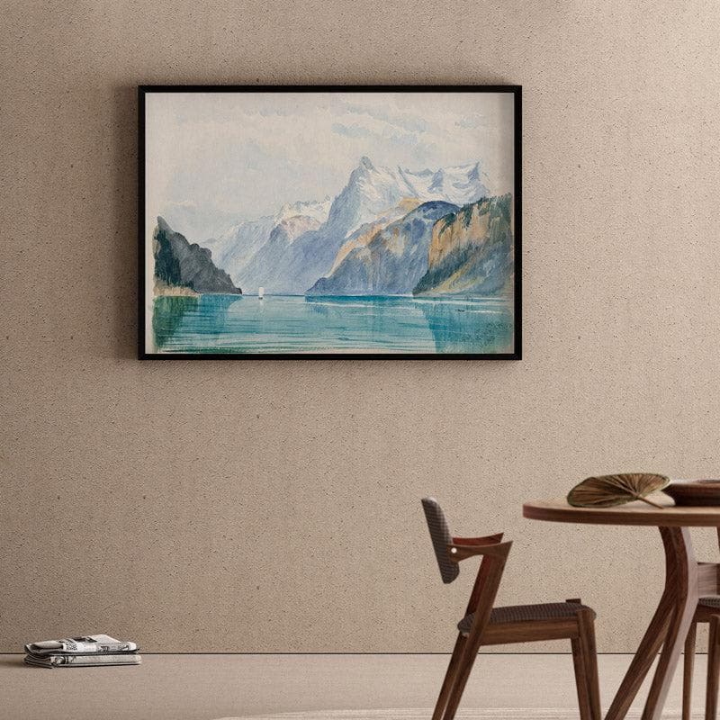 Switzerland Symphony Canvas Wall Painting - Black Frame