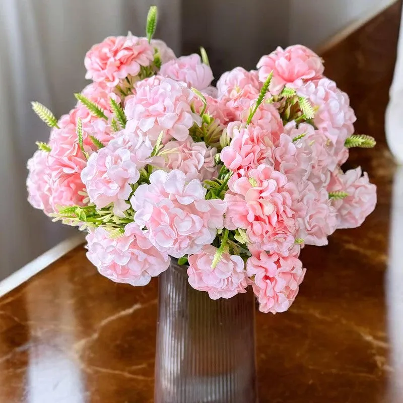 Artificial Hydrangea Flower (Pink) - Set Of Two media 8