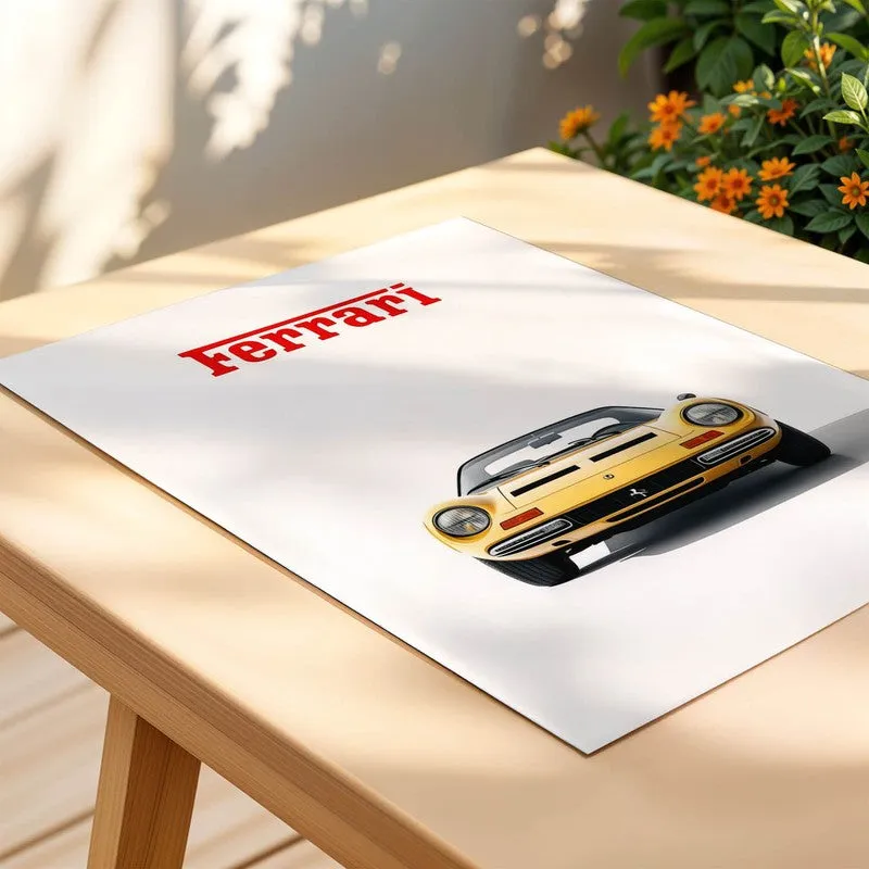 Ferrari Wall Poster - Yellow media 5