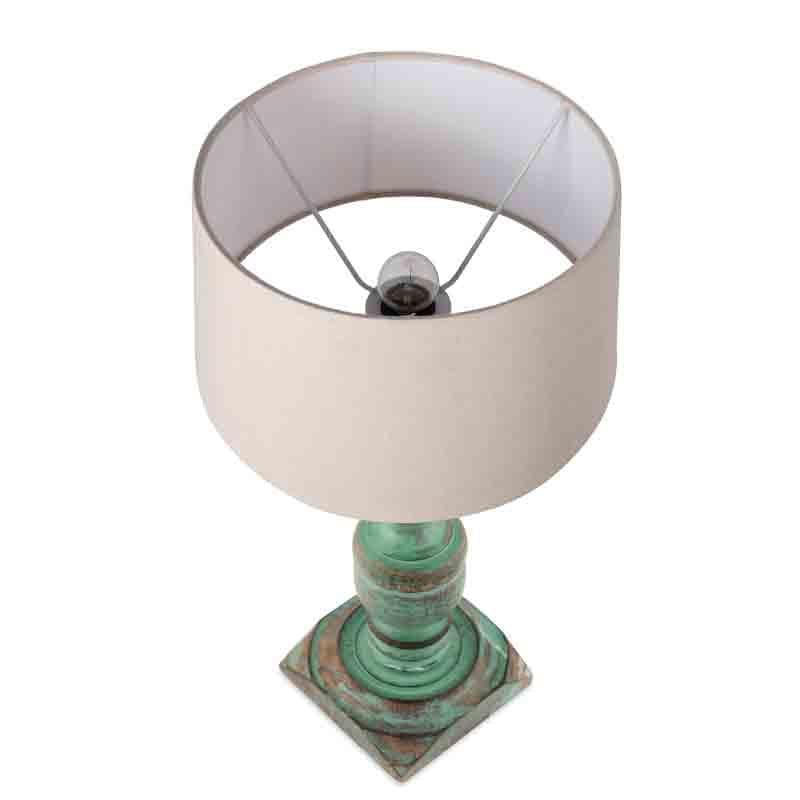 Lueur Fabric Table Lamp - Blue,Beige media 5