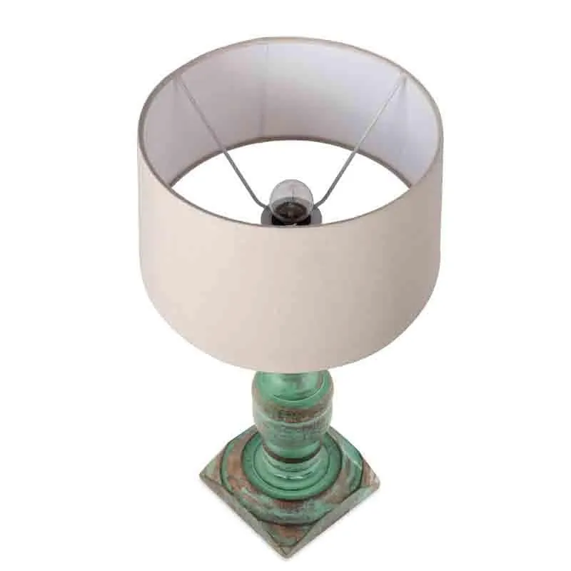 Lueur Fabric Table Lamp - Blue,Beige media 5